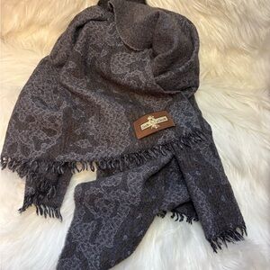 Dark Gray Patterned Scarf by Cecchi Cecchi
